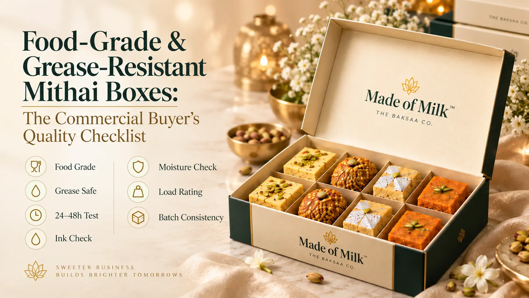 Food-Grade & Grease-Resistant Mithai Boxes The Commercial Buyer’s Quality Checklist
