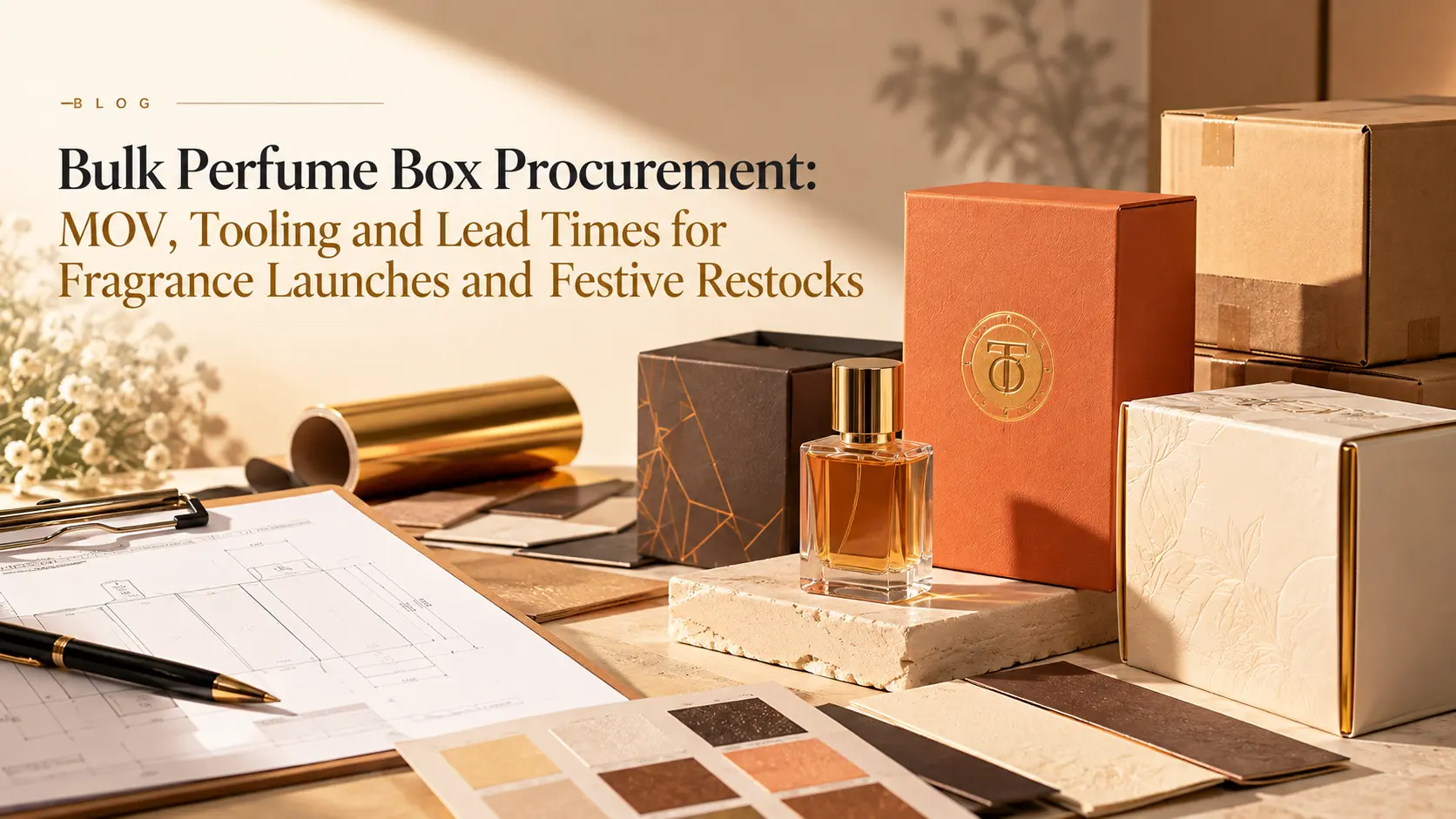 Bulk Perfume Box Procurement: MOV, Tooling and Lead Times for Fragrance Launches and Festive Restocks