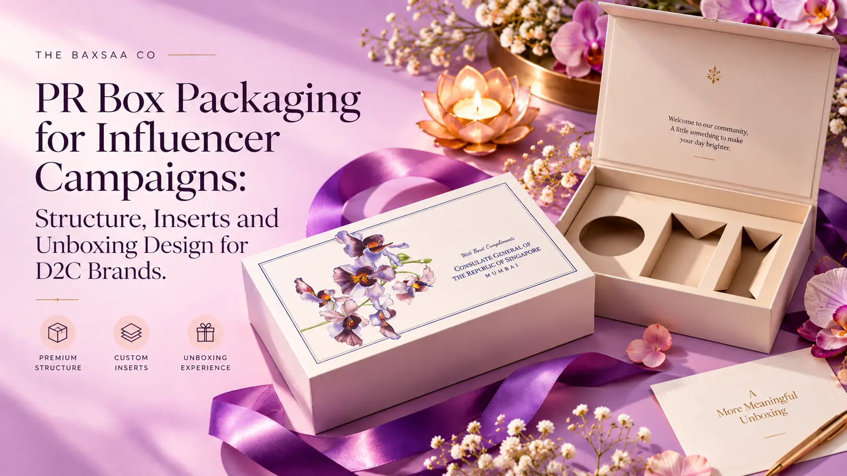 PR Box Packaging for Influencer Campaigns: Structure, Inserts and Unboxing Design for D2C Brands